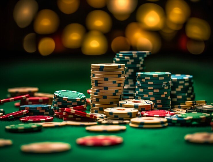 Kartu-kartu Three Card Poker dengan peringkat berbeda